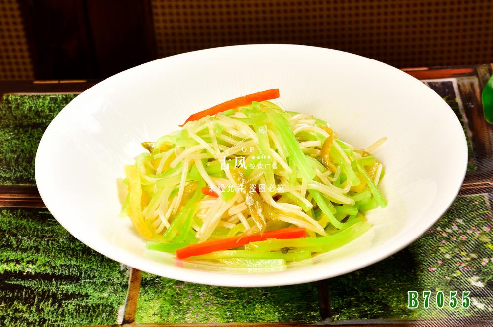 B7055炒三樣 莴筍豆芽