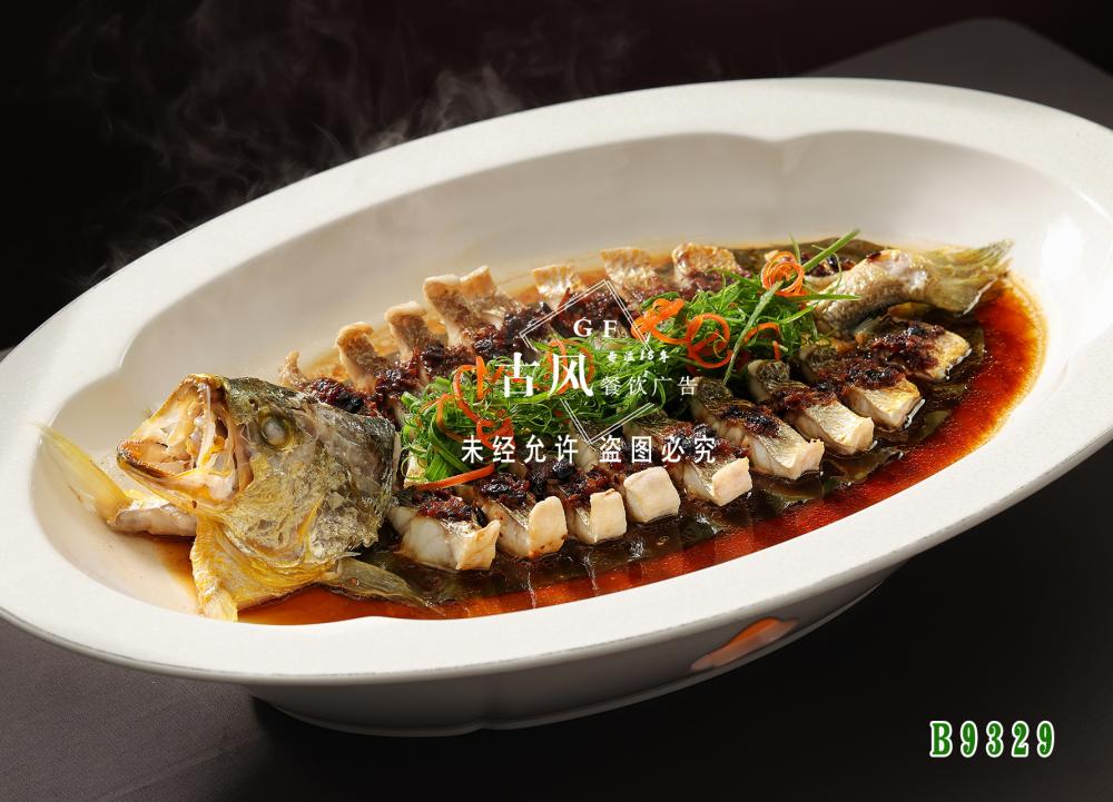 B9329河(hé)蝦豆豉蒸生(shēng)态大(dà)黃(huáng)魚