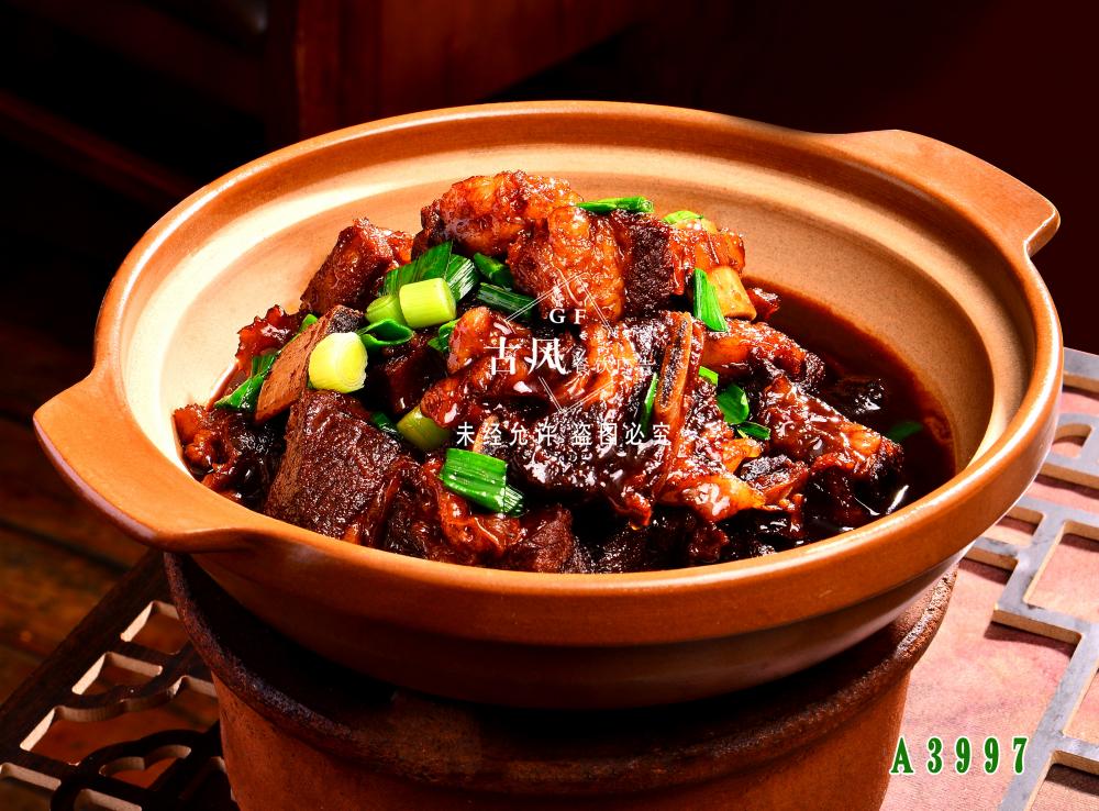 A3997紅(hóng)焖牛排煲  紅(hóng)燒牛排